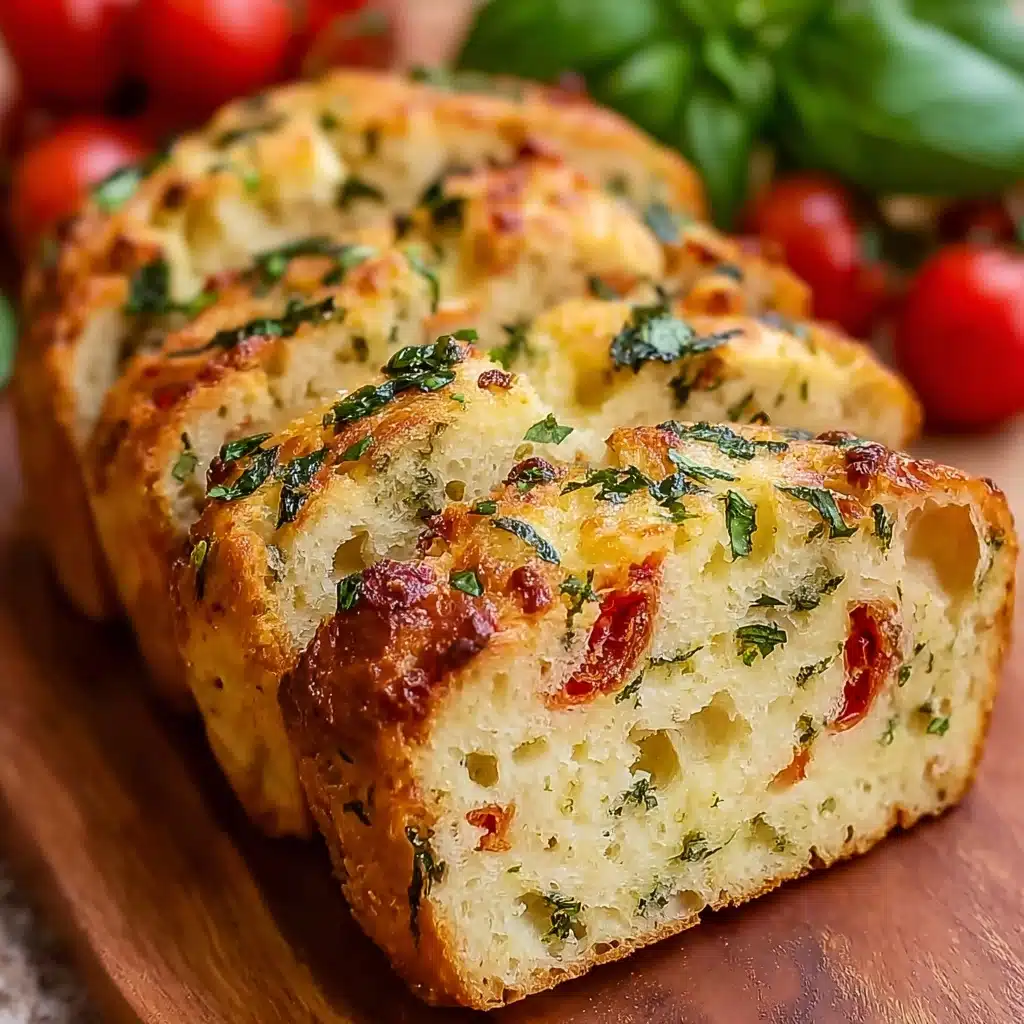 Savory Caprese Bread : A Fresh Italian Bread Recipe - Recipe Image