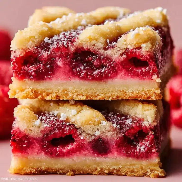 Five Ingredient Raspberry Shortbread Bars Recipe