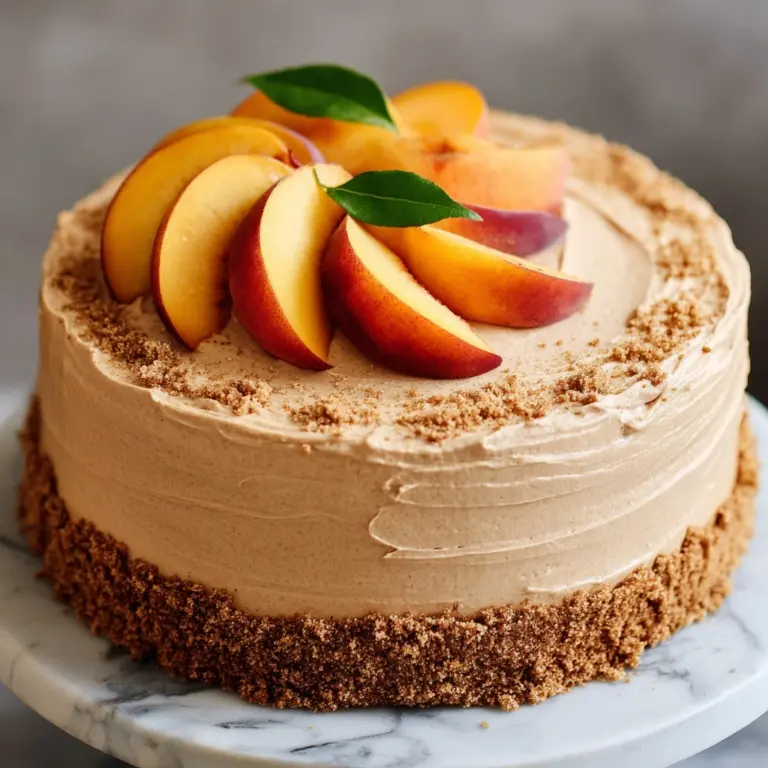 Peach Cake with Brown Sugar Frosting Recipe