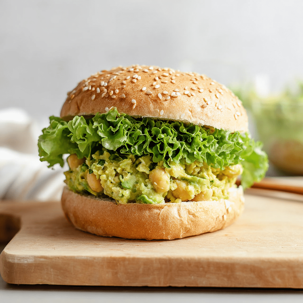 Smashed Chickpea Avocado Dill Pickle Sandwiches Recipe - Recipe Image