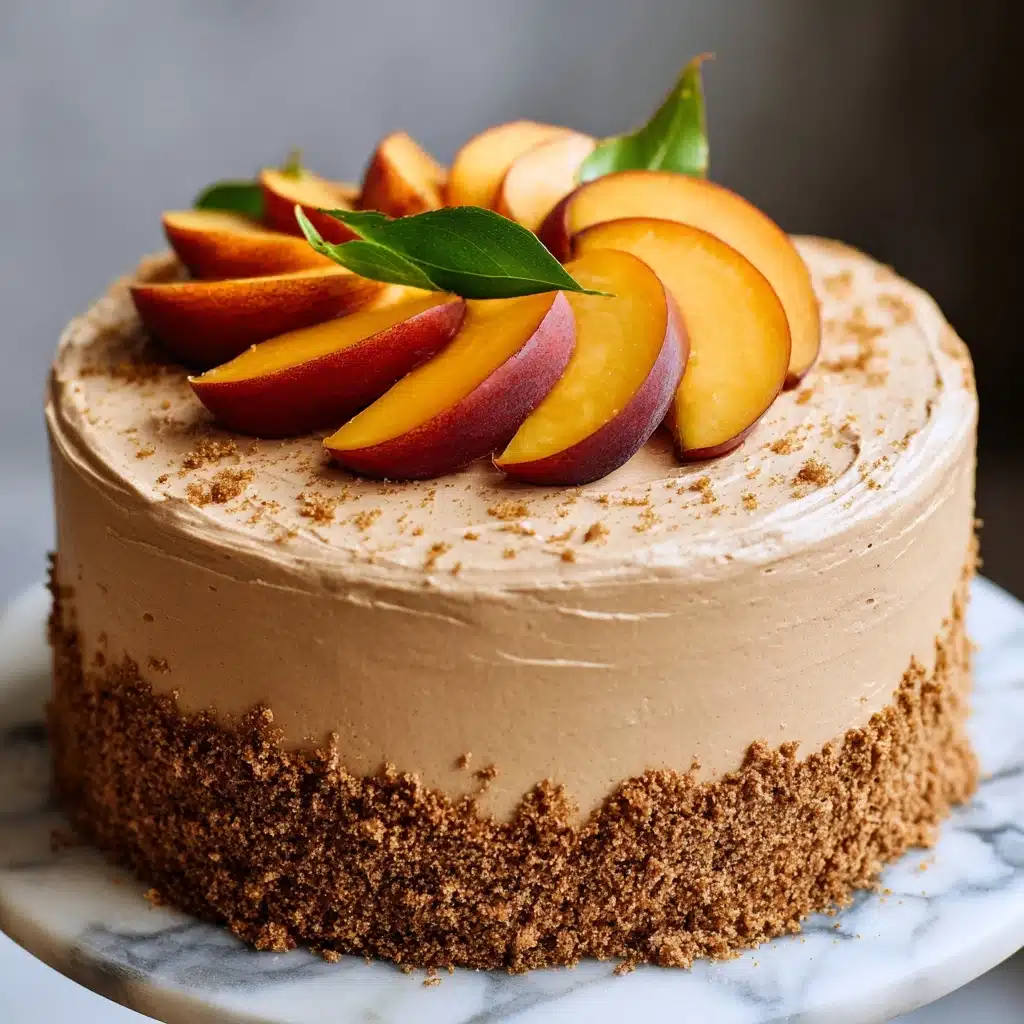 Peach Cake with Brown Sugar Frosting Recipe - Recipe Image