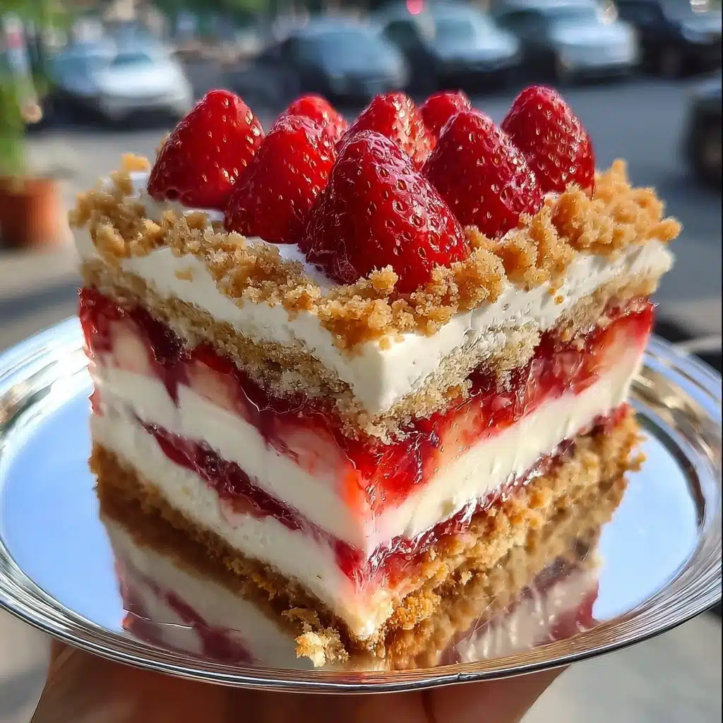 Strawberry Crunch Cheesecake Recipe - Recipe Image