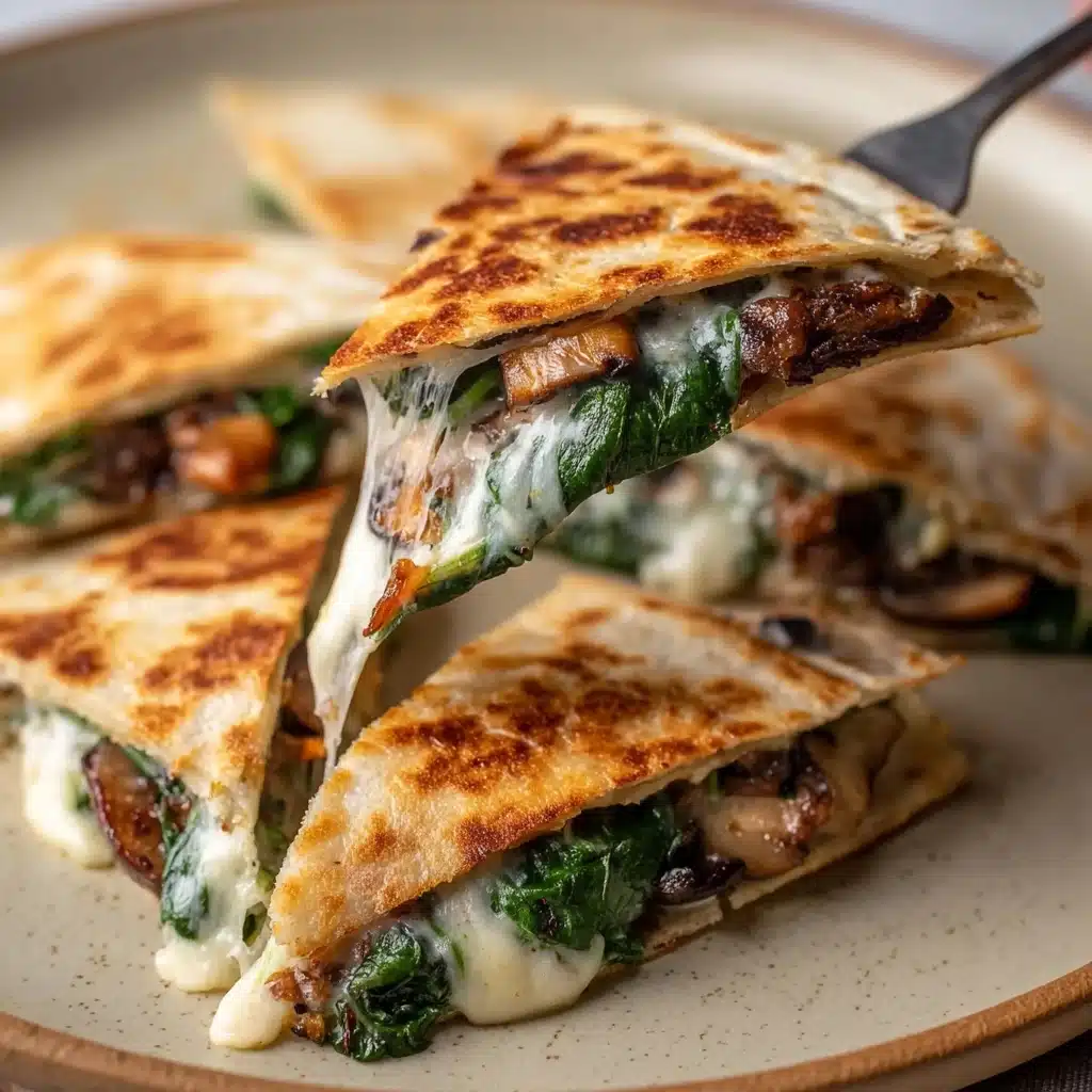 Baked Spinach Mushroom Quesadillas Recipe - Recipe Image