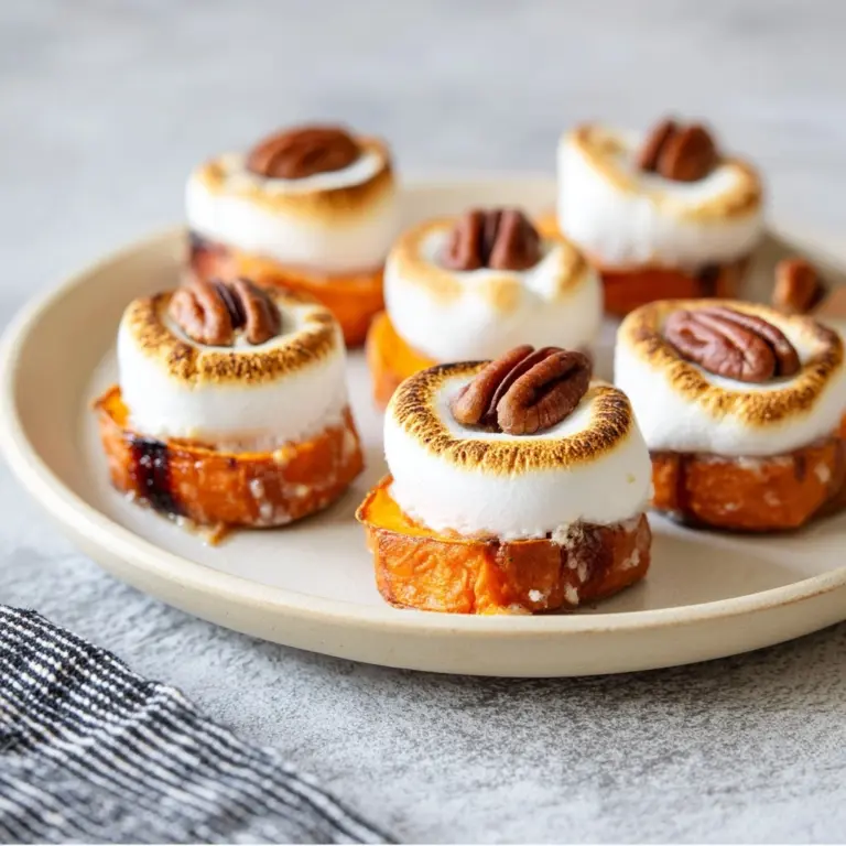 Sweet Potato Bites with Marshmallow and Pecans Recipe