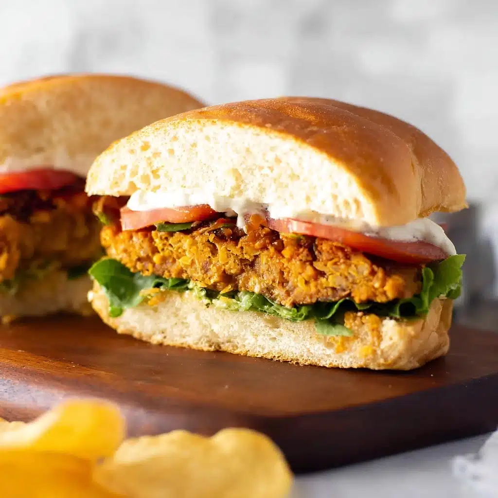 Simple Chickpea Cauliflower Burger – Vegan Recipe - Recipe Image