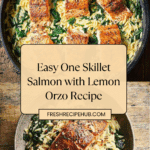 One Skillet Salmon with Lemon Orzo Recipe