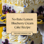 No-Bake Lemon dazzling Blueberry cream Cake Recipe