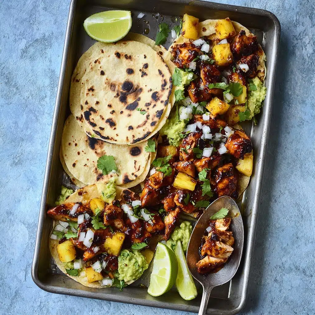 One Pan Chicken and Pineapple Tacos Recipe - Recipe Image