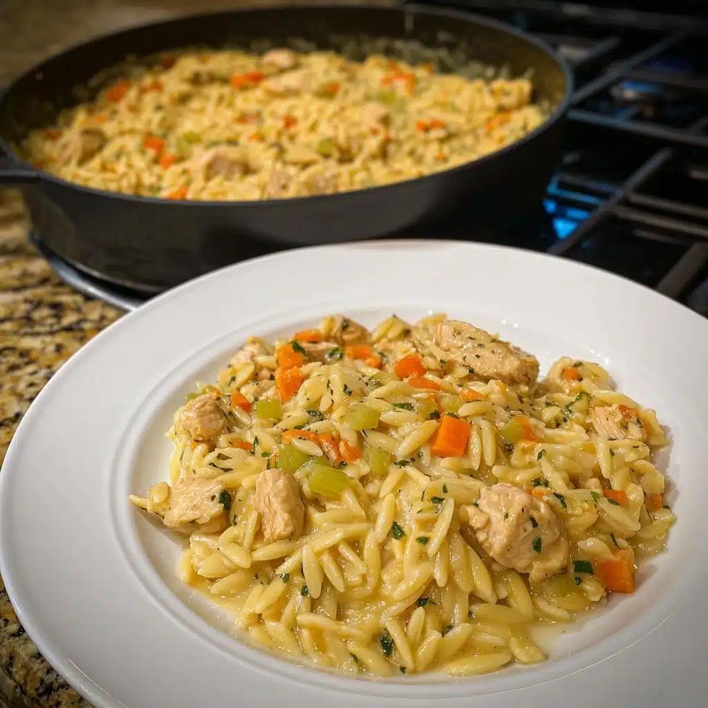 Creamy Chicken Pot Pie Orzo Recipe - Recipe Image