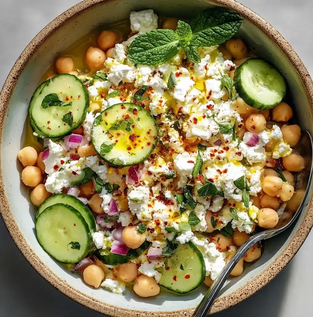 Cottage Cheese and Chickpea Salad Recipe