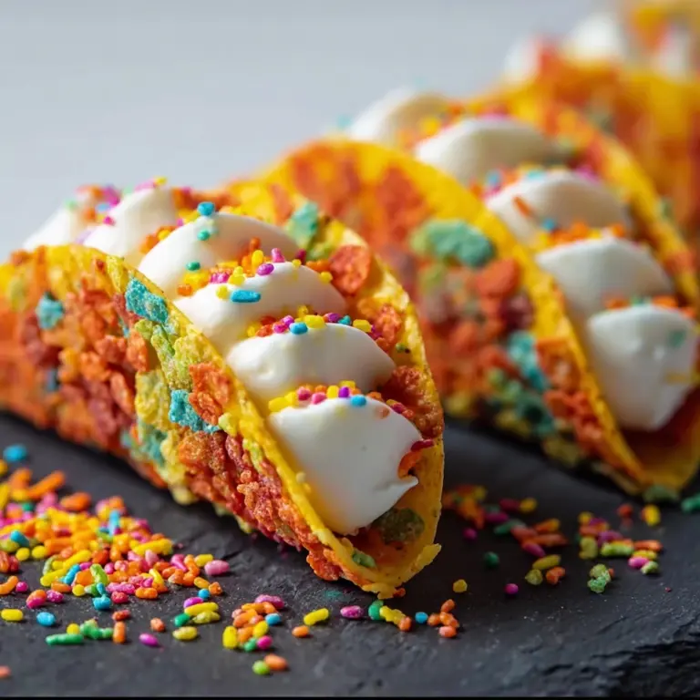 Fruity Pebbles Cheesecake Tacos Recipe