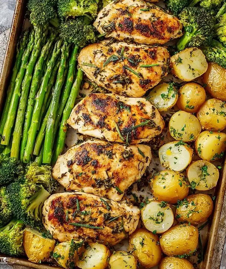 Sheet Pan Garlic Butter Chicken and Veggies Recipe