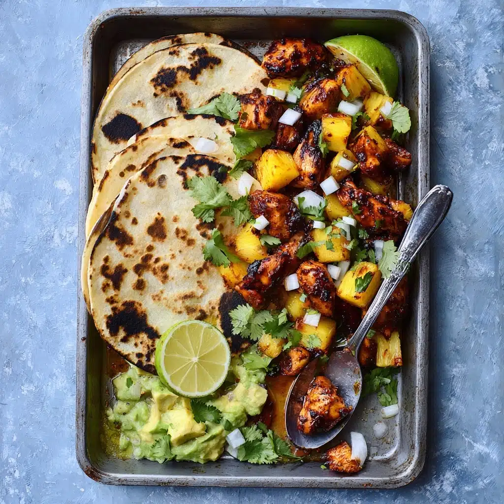 One Pan Chicken and Pineapple Tacos Recipe - Recipe Image