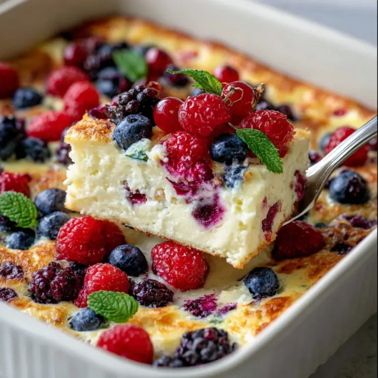 High Protein Triple Berry Bake Recipe