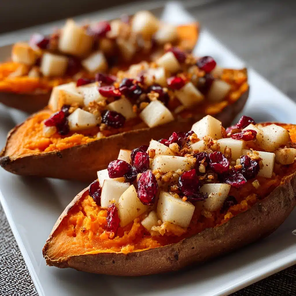 Cranberry Apple Twice-Baked Sweet Potatoes Recipe - Recipe Image