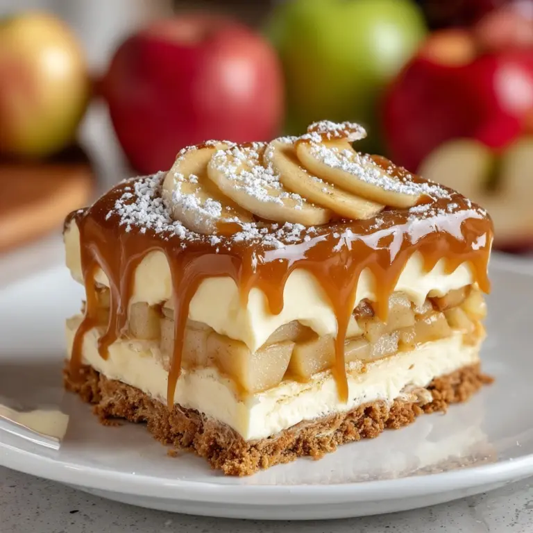 Caramel Apple Eclair Cake Recipe
