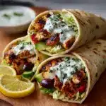 Mediterranean Chicken Gyros with Creamy Feta Tzatziki Recipe