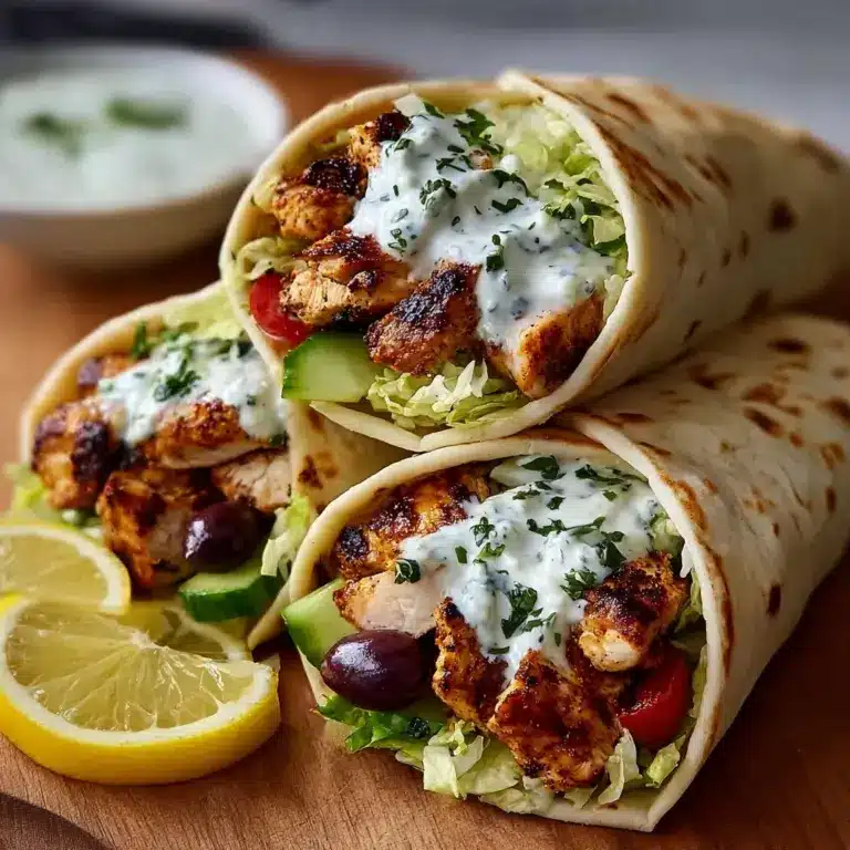 Mediterranean Chicken Gyros with Creamy Feta Tzatziki Recipe