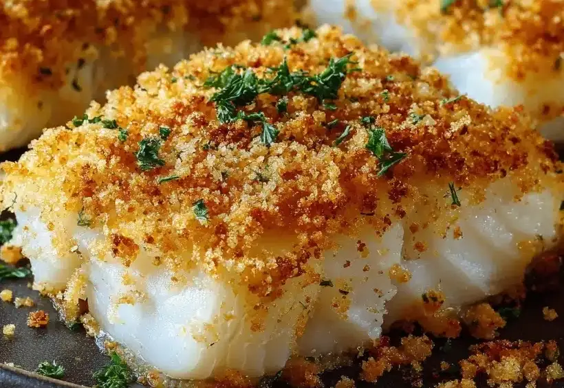 Mayonnaise and Panko Crusted Baked Fish Recipe