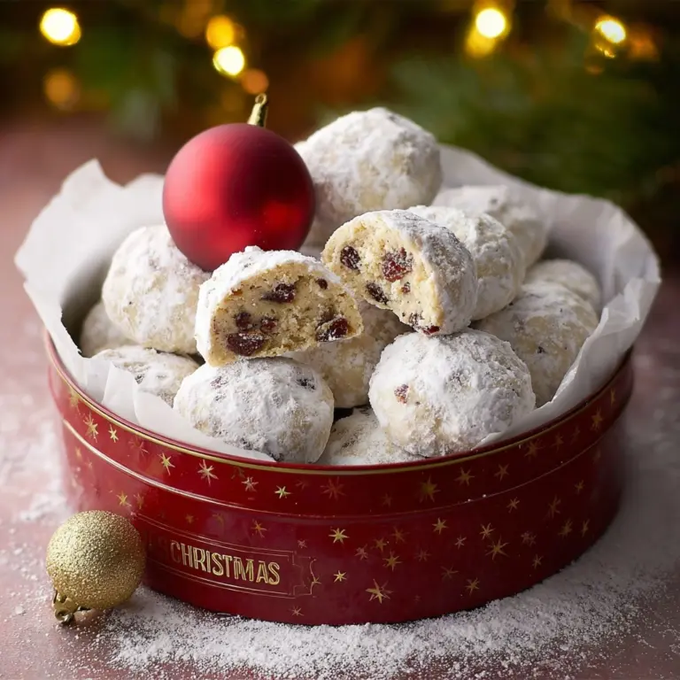 Cranberry Orange Snowball Cookies Recipe