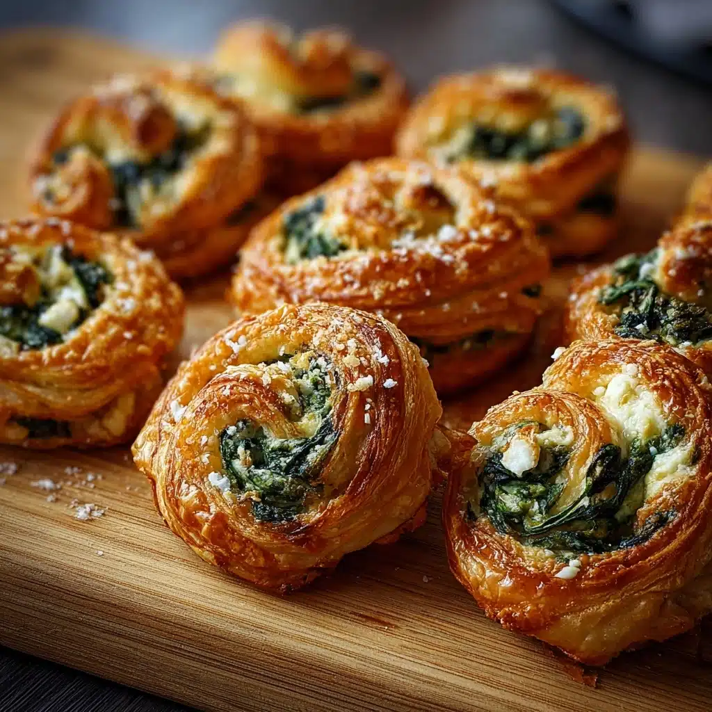 Spinach and Feta Puff Pastry Twists Recipe - Recipe Image