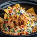 Crockpot Chicken Enchilada Casserole Recipe