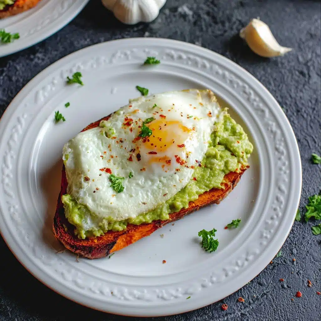 Sweet Potato Toast Recipe - Topped with Avocado and Eggs Recipe - Recipe Image