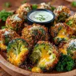 Crispy Air Fryer Broccoli Cheddar Poppers Recipe