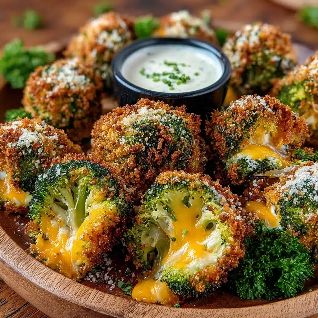 Crispy Air Fryer Broccoli Cheddar Poppers Recipe - Recipe Image