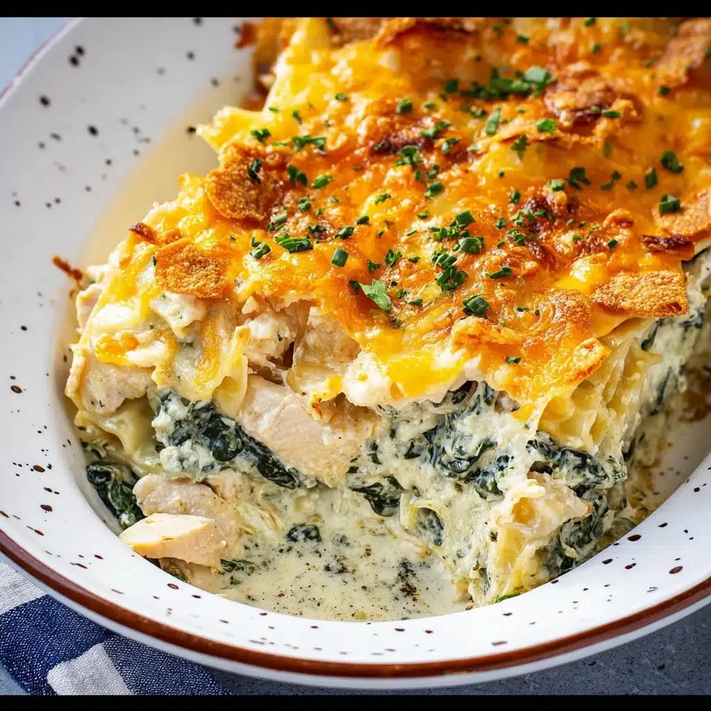 Creamy Chicken and Spinach Casserole Recipe - Recipe Image