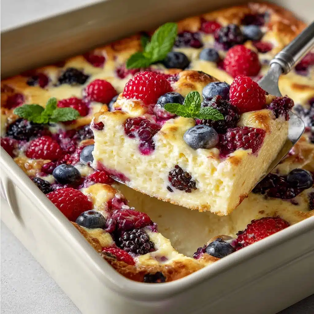High Protein Triple Berry Bake Recipe - Recipe Image