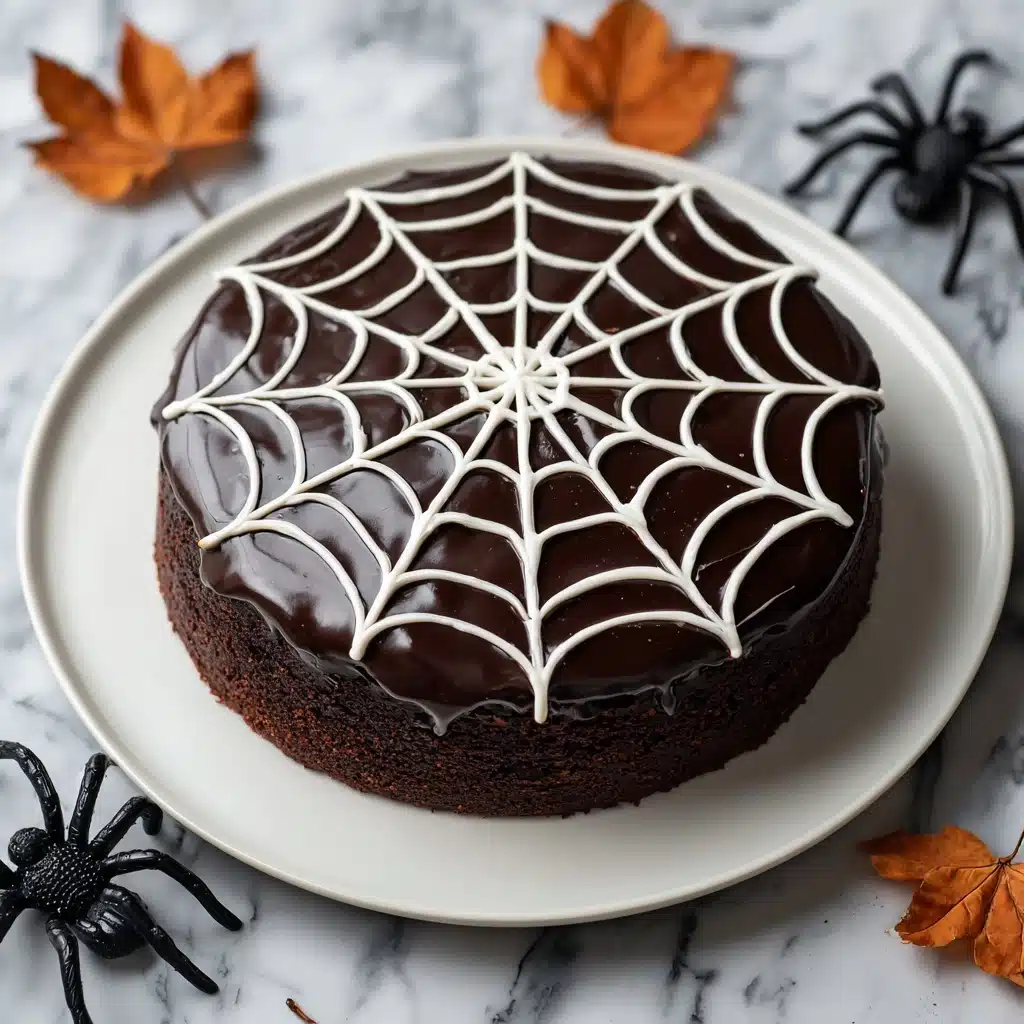 Spiderweb Chocolate Cake Recipe - Recipe Image