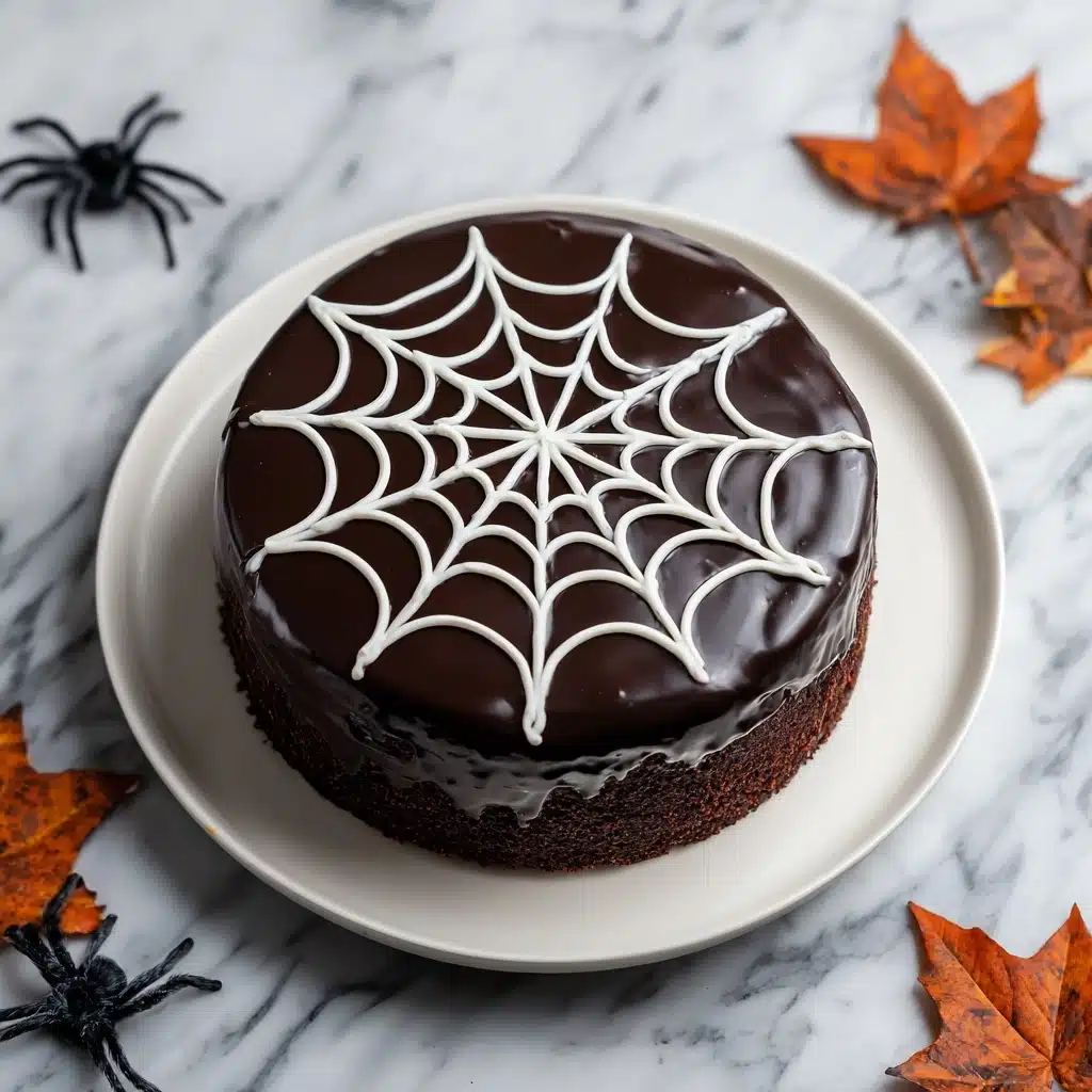 Spiderweb Chocolate Cake Recipe - Recipe Image