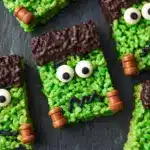 Frankenstein Rice Krispie Bars Recipe