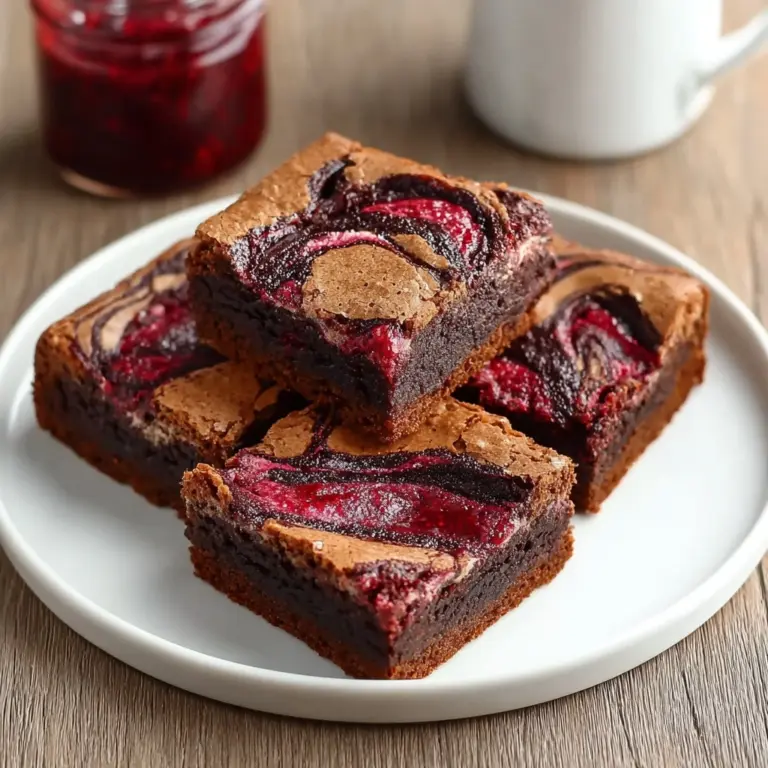 Decadent Raspberry Swirl Brownies Recipe