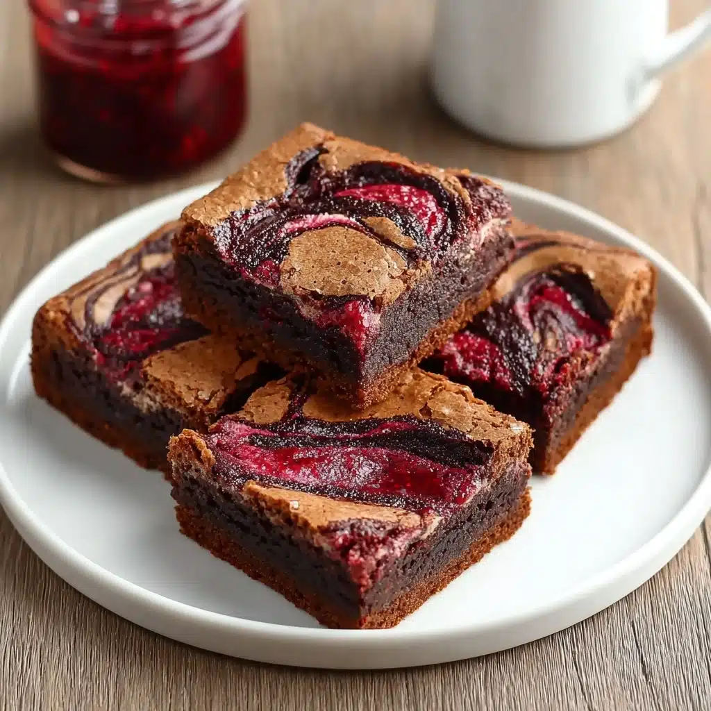 Decadent Raspberry Swirl Brownies Recipe - Recipe Image