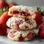 Soft Strawberry Shortcake Cookies Recipe