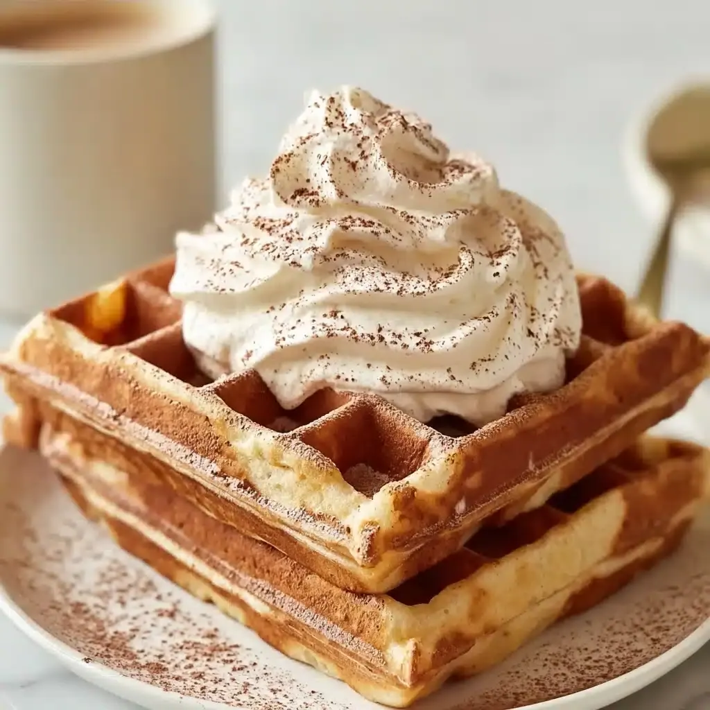 Cinnamon Waffles with Cinnamon Whipped Cream Recipe