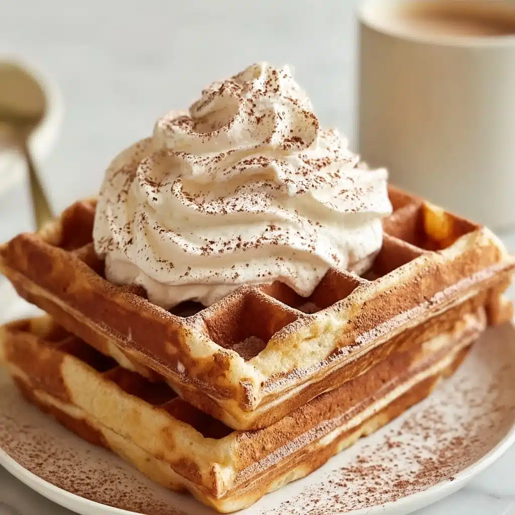Cinnamon Waffles with Cinnamon Whipped Cream Recipe - Recipe Image