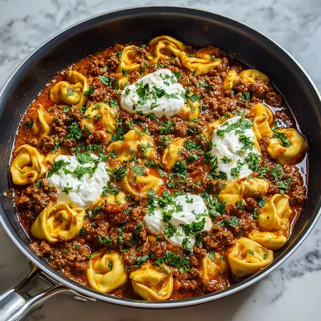 Cheesy Beef Enchilada Tortellini Recipe - Recipe Image