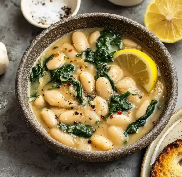 Creamy Lemon Garlic Butter Beans Recipe