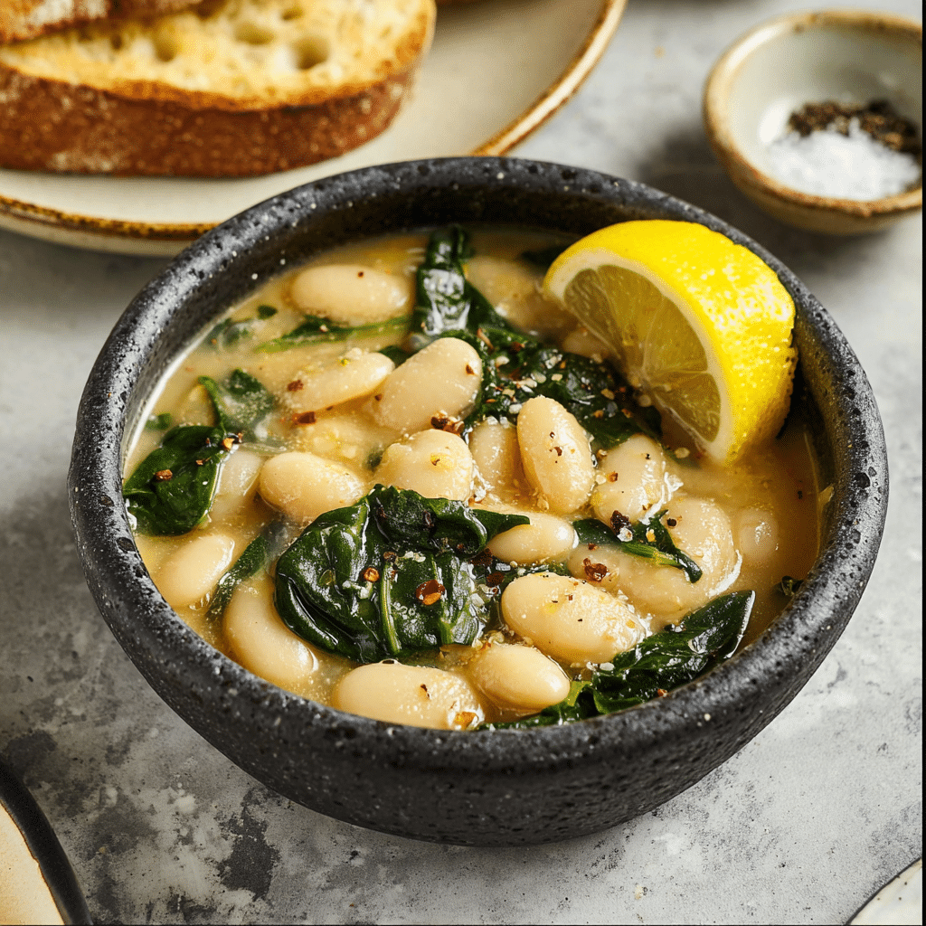 Creamy Lemon Garlic Butter Beans Recipe - Recipe Image