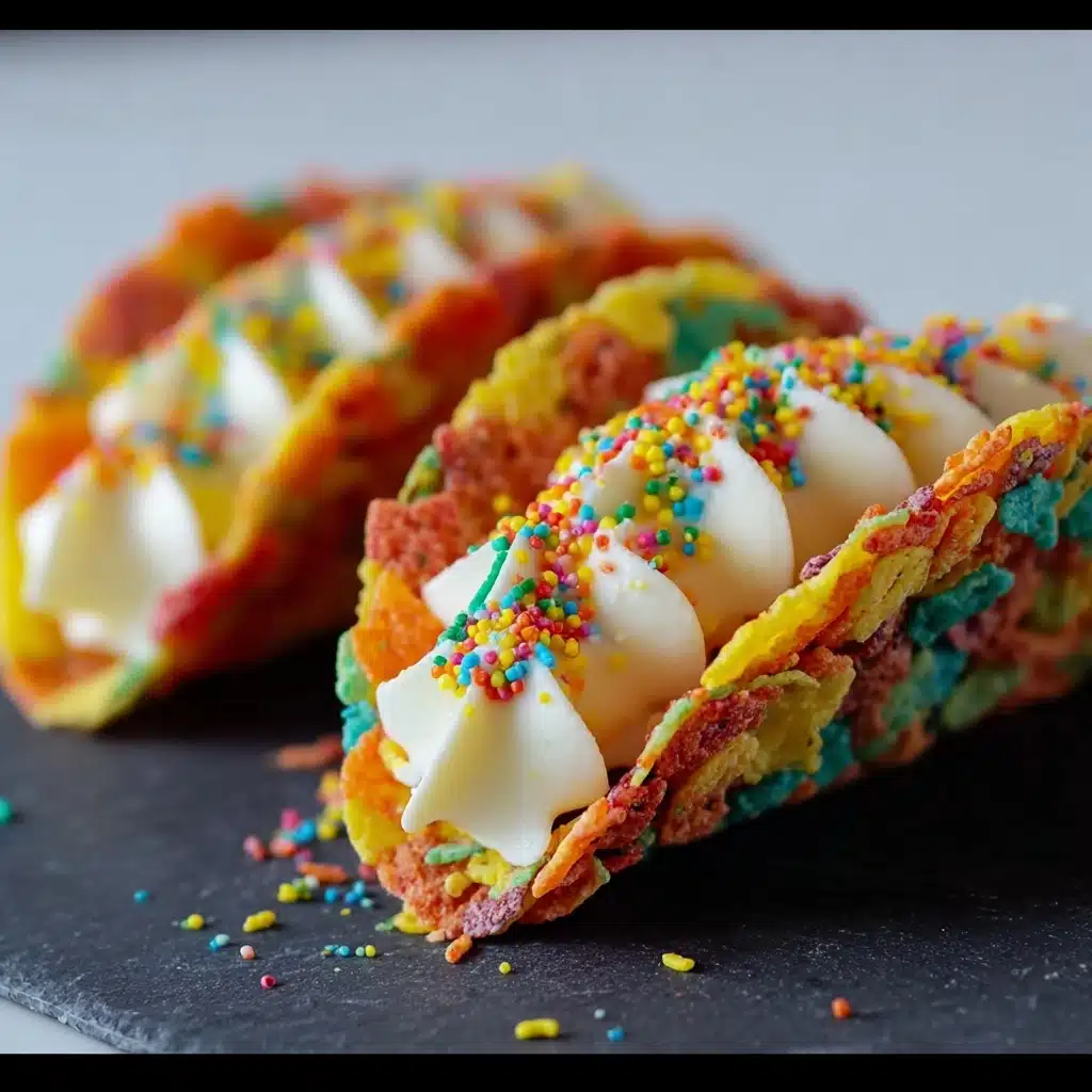Fruity Pebbles Cheesecake Tacos Recipe - Recipe Image
