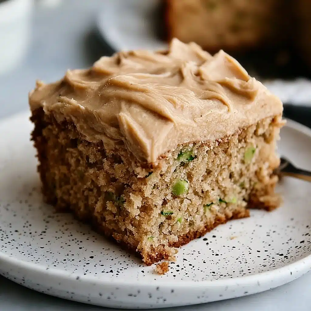 Sweet Glazed Zucchini Cake with Brown Sugar Icing Recipe - Recipe Image