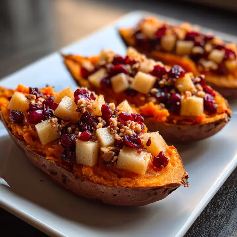 Cranberry Apple Twice-Baked Sweet Potatoes Recipe
