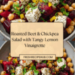 Chickpea, Beet & Feta Salad with Lemon-Garlic Vinaigrette Recipe