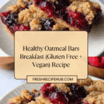 Healthy Oatmeal Bars Breakfast (Gluten Free + Vegan) Recipe
