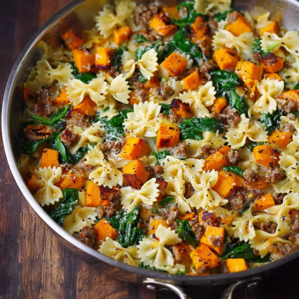 Butternut Squash Pasta with Sausage and Spinach Recipe - Recipe Image