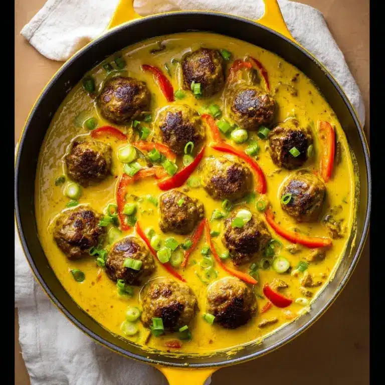 Jerk Meatballs In Coconut Curry Sauce Recipe