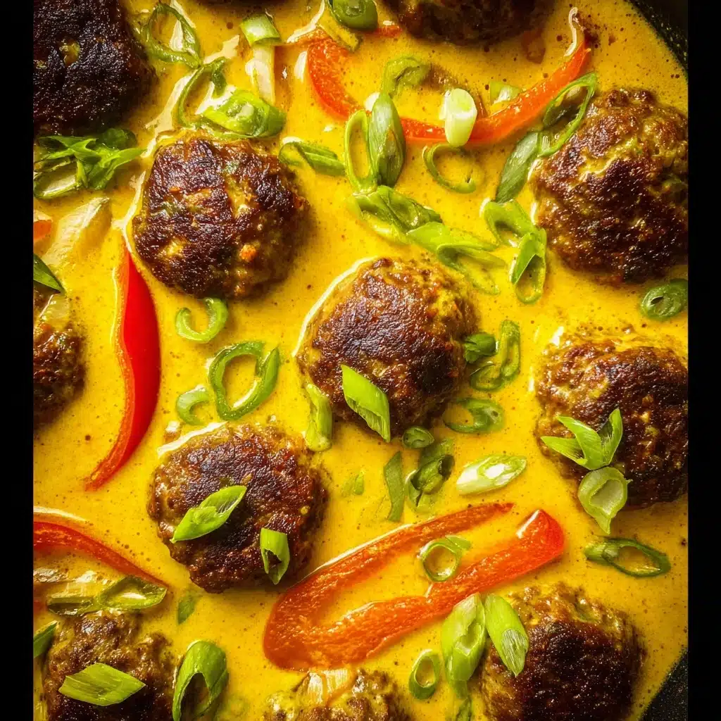 Jerk Meatballs In Coconut Curry Sauce Recipe - Recipe Image